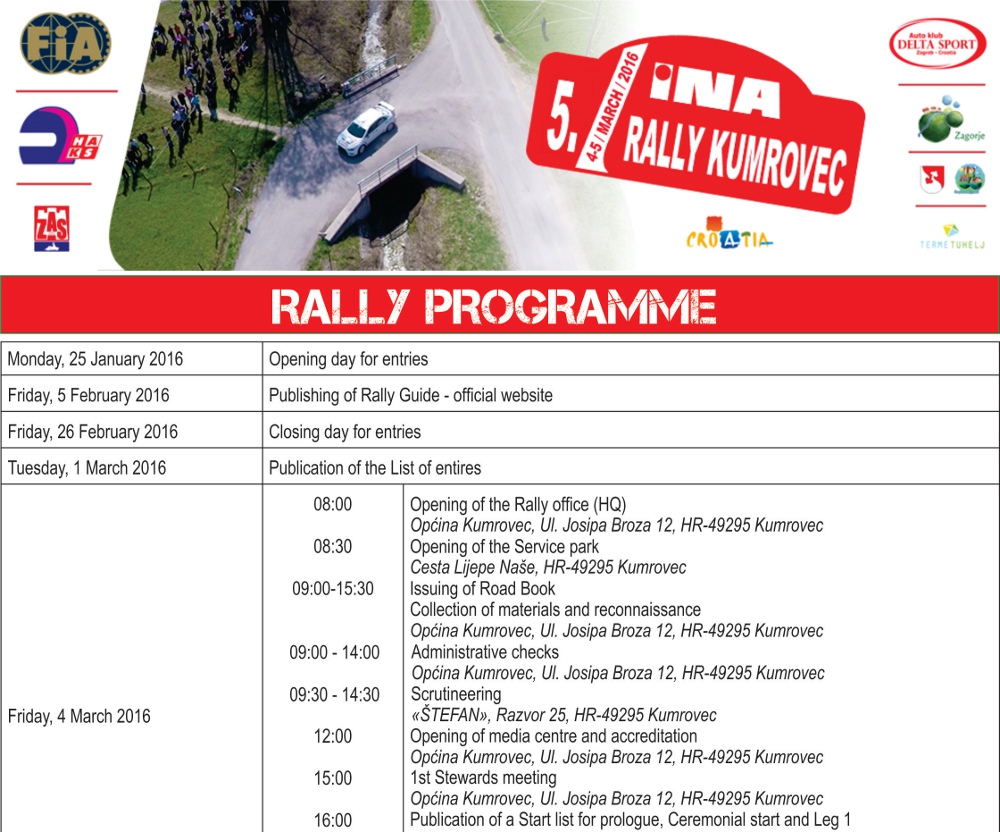 rally programme