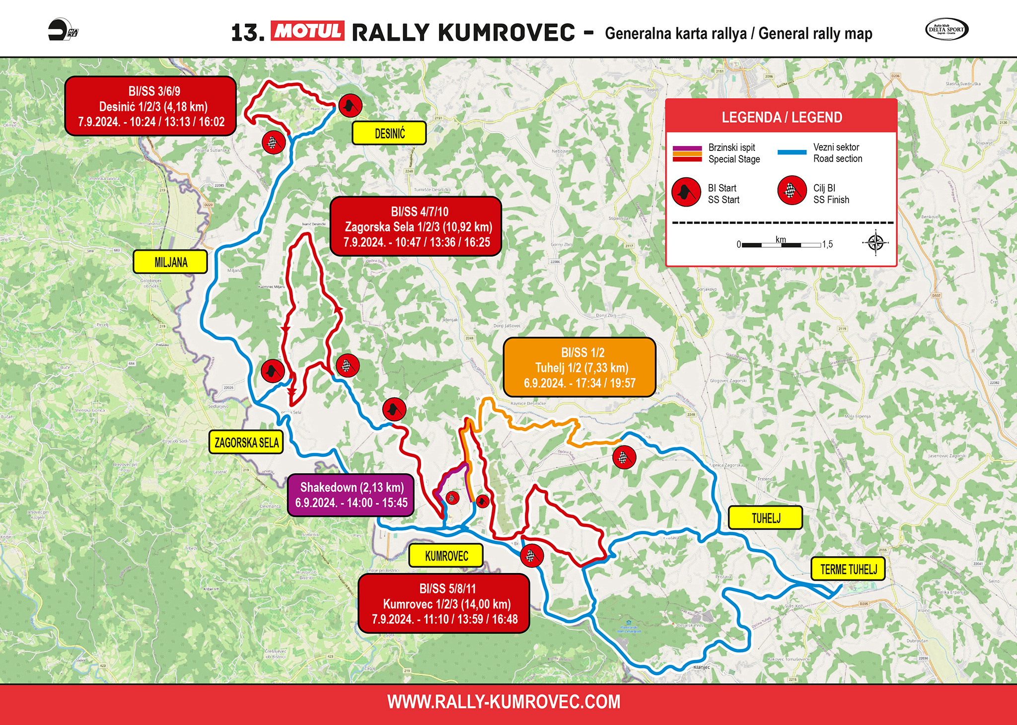 Objavljeni su Rally vodič i Karte rallyja